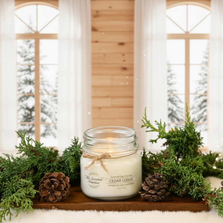 CEDAR LODGE - Scent of the Month December - The Scented Market  Candles   