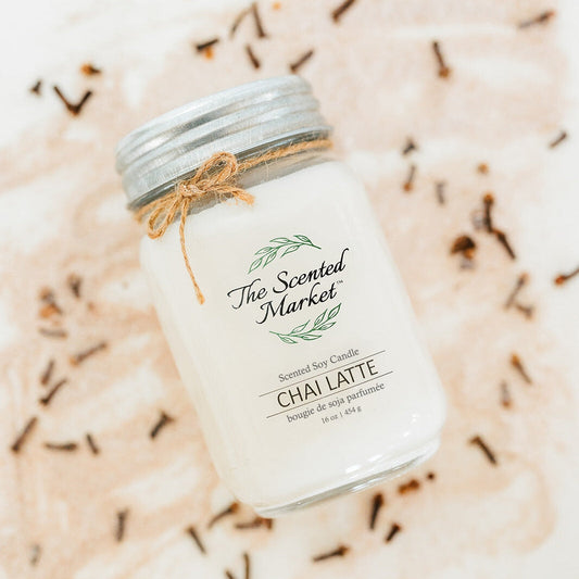 CHAI LATTE Soy Wax Candle 16 oz - The Scented Market  Candles   