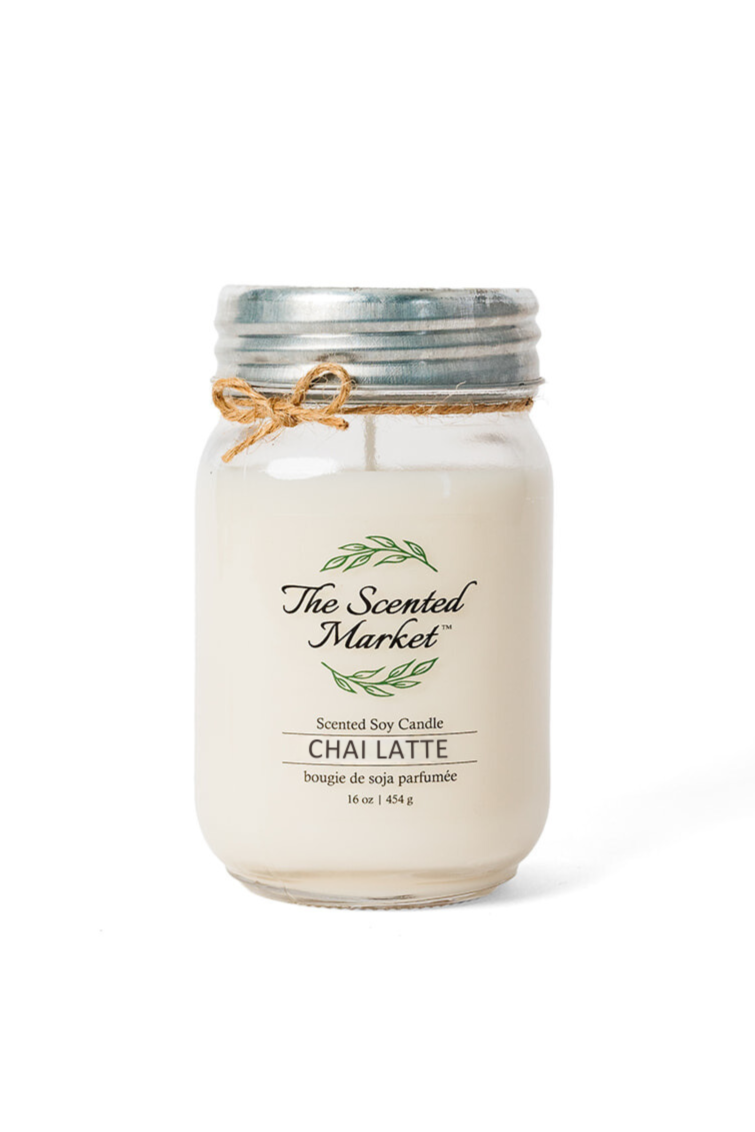 CHAI LATTE Soy Wax Candle 16 oz - The Scented Market  Candles   