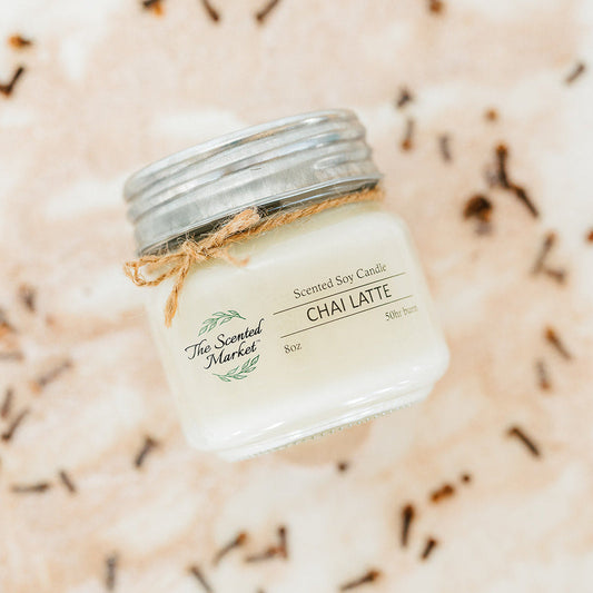 CHAI LATTE Soy Wax Candle 8 oz - The Scented Market  Candles   