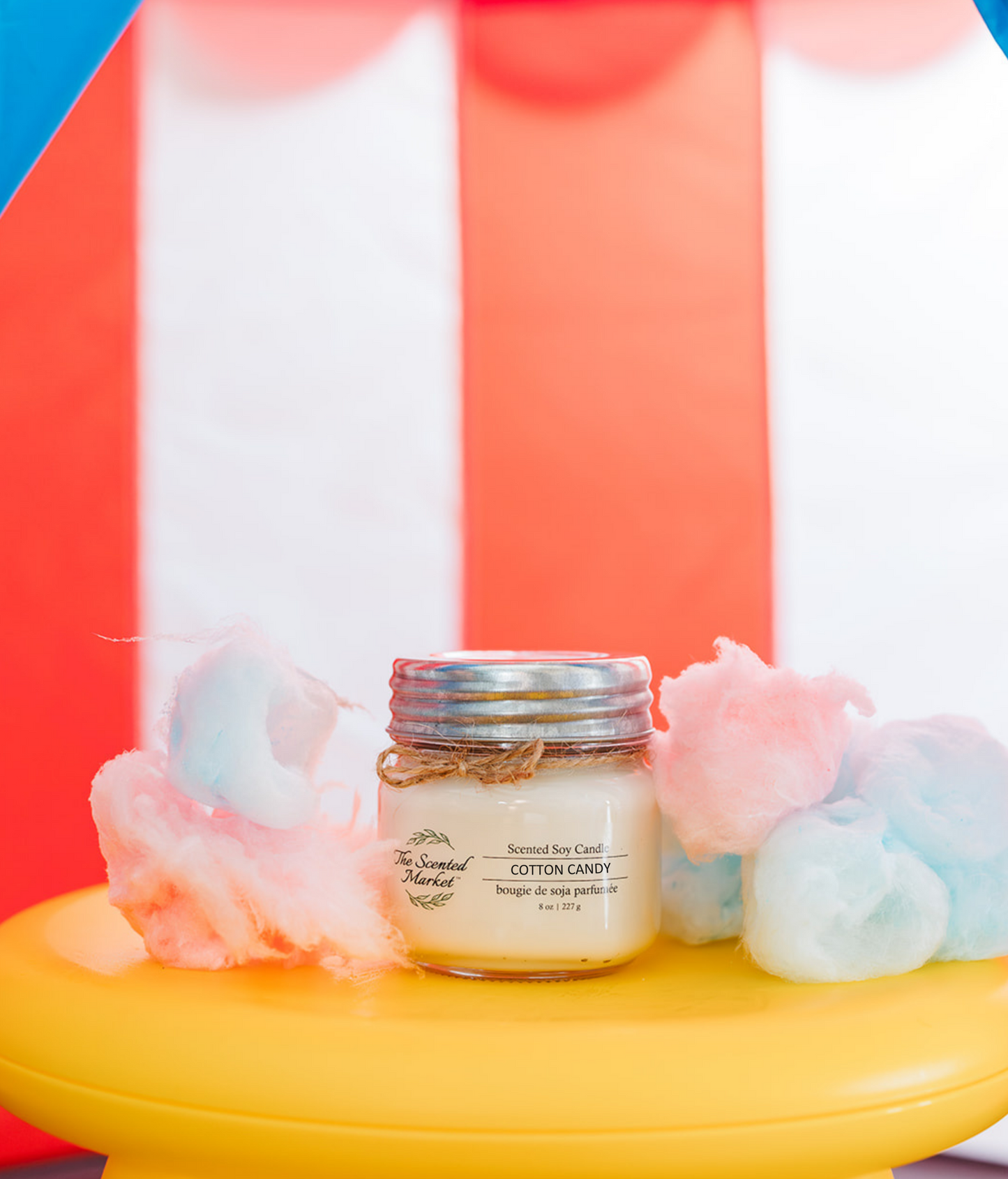 Carnival Cotton Candy Soy Wax Candle 8 oz - The Scented Market 