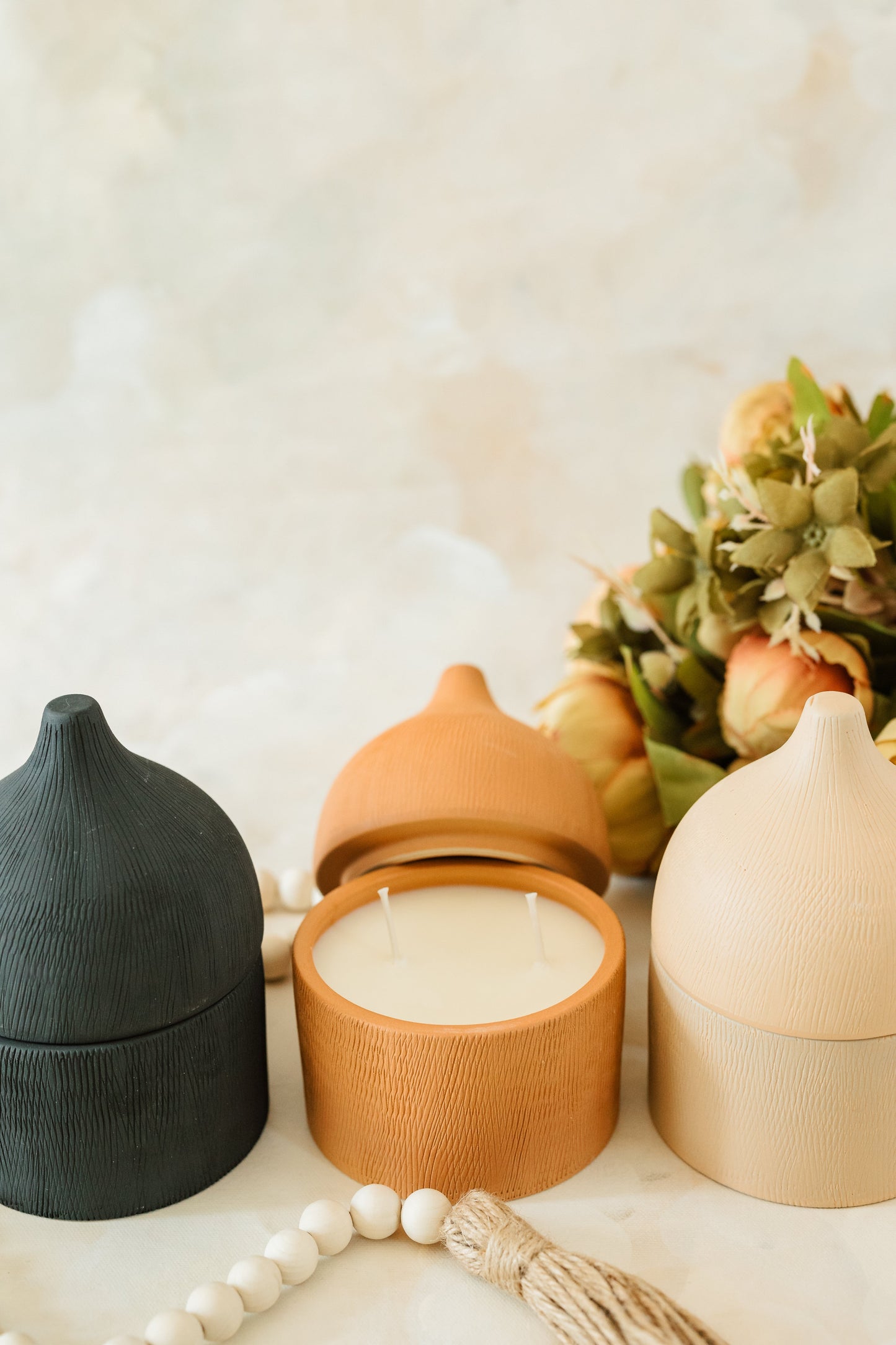 Clay Collection - CREAM Soy Wax Candle - The Scented Market  Candles   