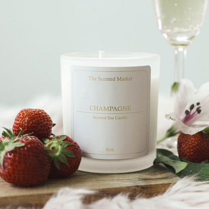 CHAMPAGNE Soy Wax Candle 6 oz - The Scented Market 