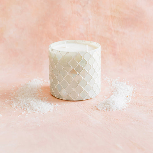 Mother’s Day Hurricane Candle – Scented Soy Candle Gift in Decorative Glass Vase