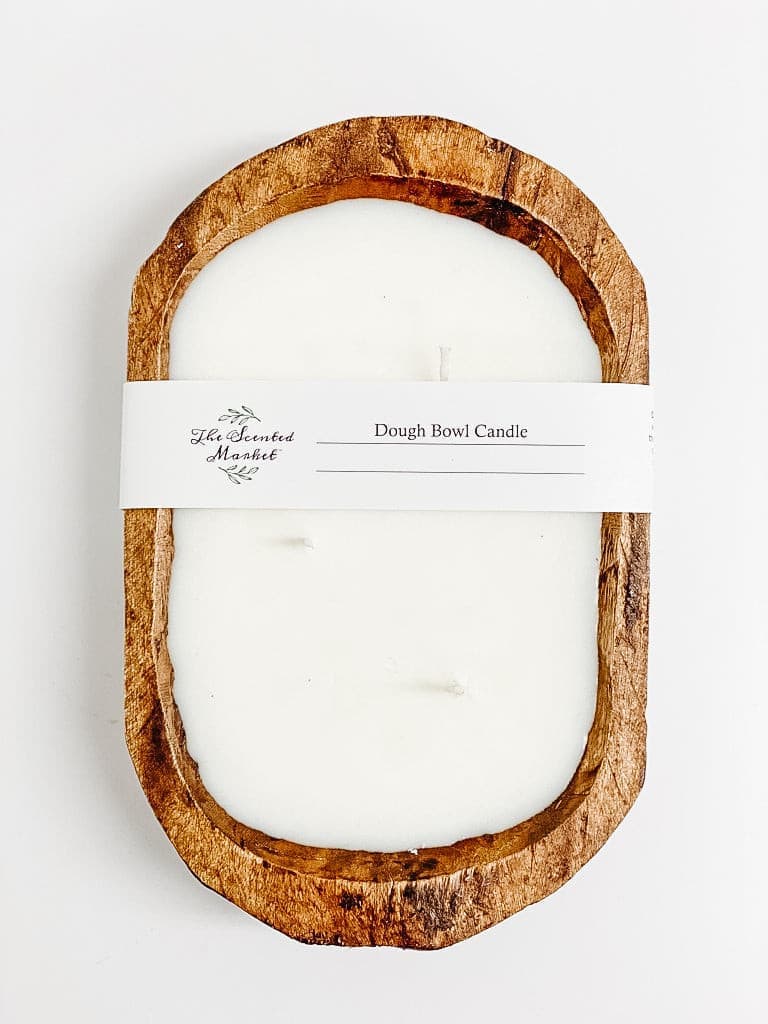 Brown Oval Dough Bowl - CASHMERE - The Scented Market 