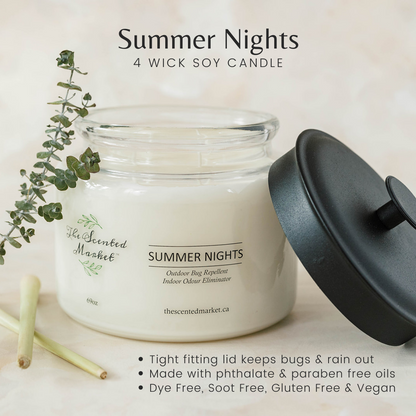 SUMMER NIGHTS 4 WICK SOY WAX CANDLE - The Scented Market 