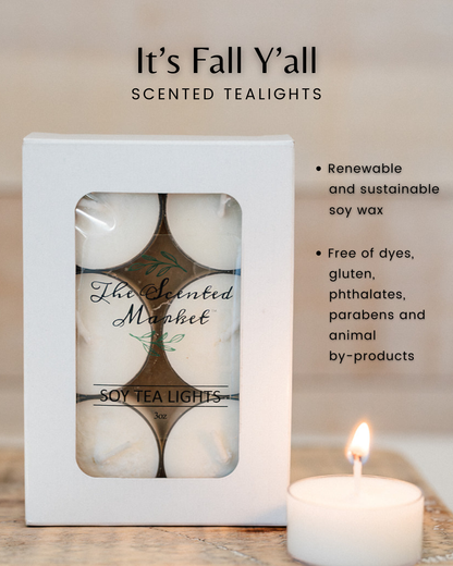 Fall Scented Tea Lights - IT'S FALL Y'ALL - The Scented Market  Candles   