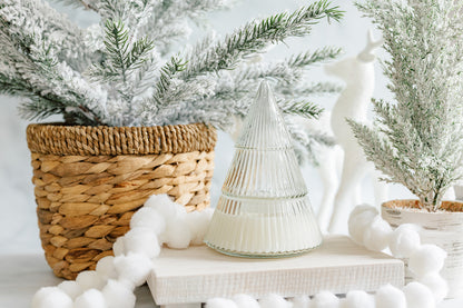Glass Christmas Tree Soy Wax Candle 14 oz - O'CHRISTMAS TREE