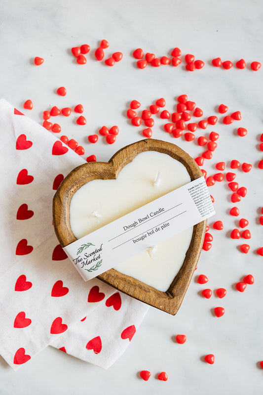 Heart-Shaped Dough Bowl Candle
