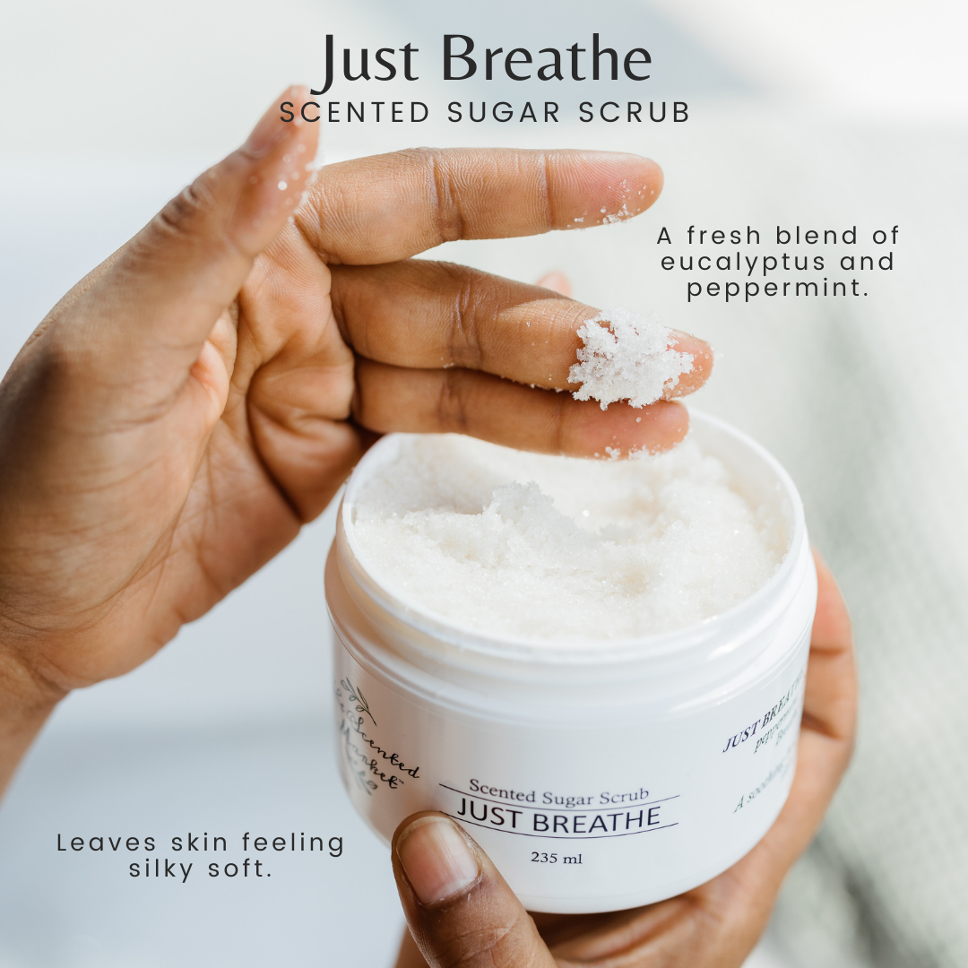 JUST BREATHE Scented Sugar Scrub - The Scented Market 