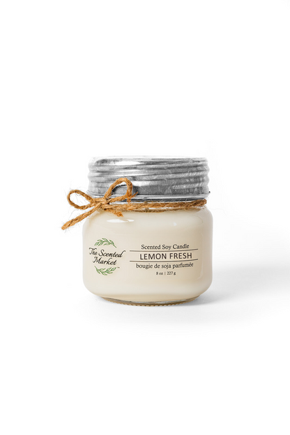 LEMON FRESH Soy Wax Candle 8 oz