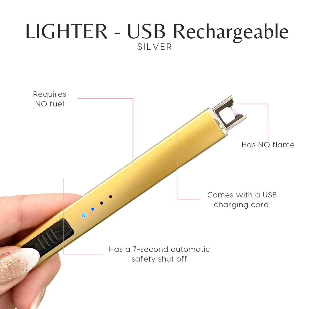 LIGHTER - USB Rechargeable Gold - The Scented Market 