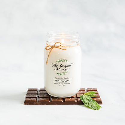 MINT COCOA Soy Wax Candle 16 oz - The Scented Market  Candles   