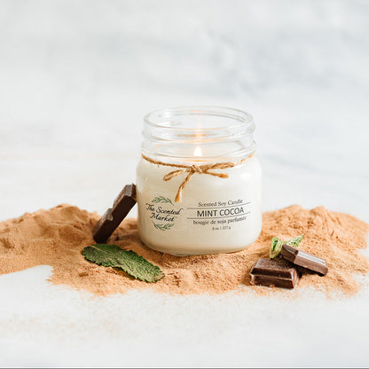 MINT COCOA Soy Wax Candle 8 oz - The Scented Market  Candles   