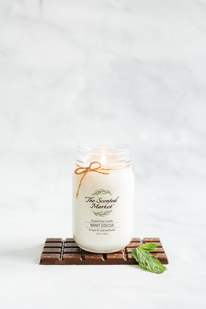 MINT COCOA Soy Wax Candle 16 oz