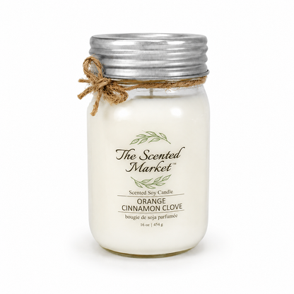 ORANGE CINNAMON CLOVE Soy Wax Candle 16 oz
