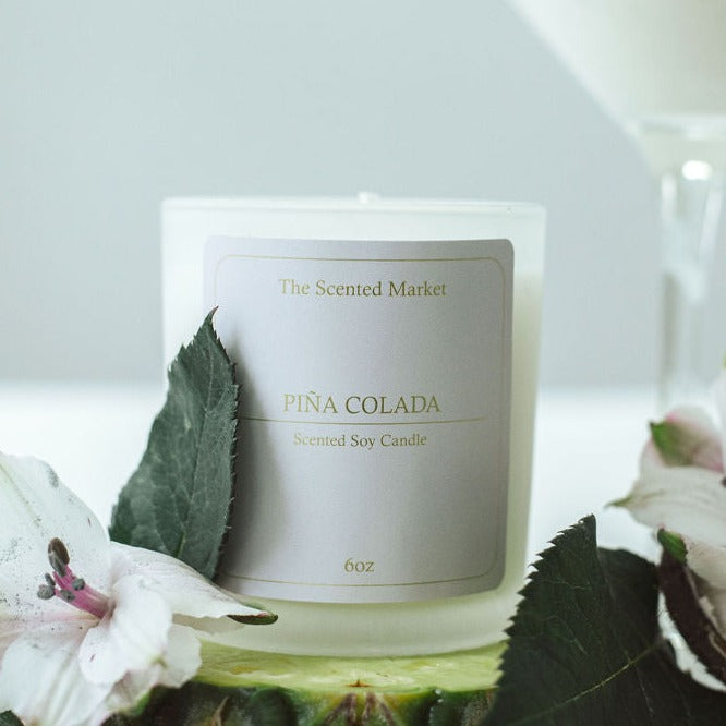 PIÑA COLADA Soy Wax Candle 6 oz - The Scented Market 