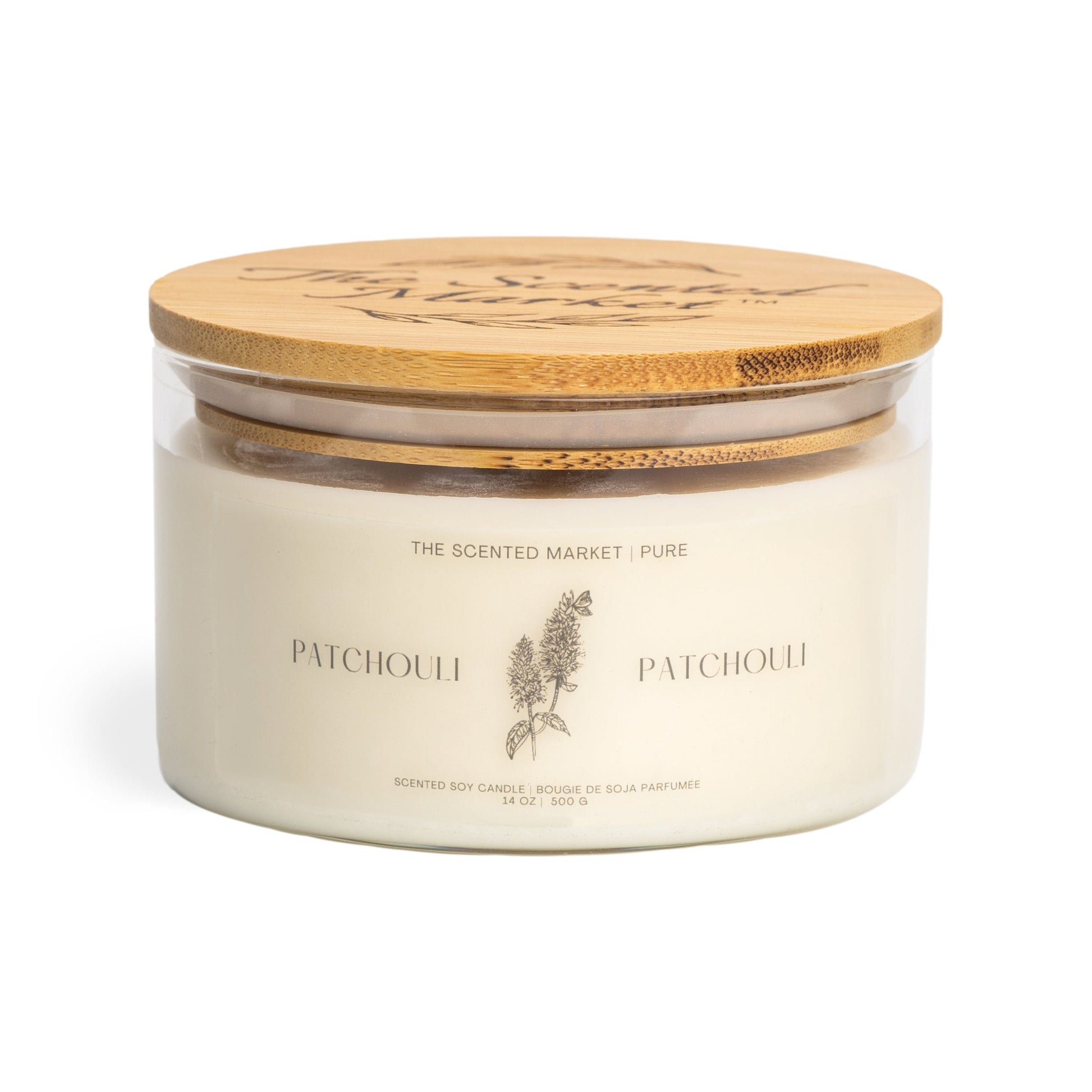 Pure PATCHOULI Soy Wax Candle 14 oz - The Scented Market 