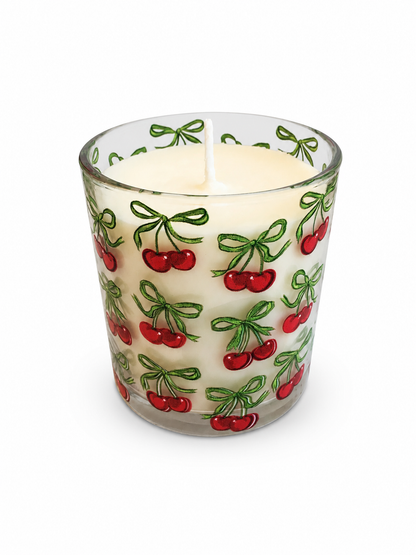 SWEET CHERRY - Cherry Tied Bow Candle 6 oz