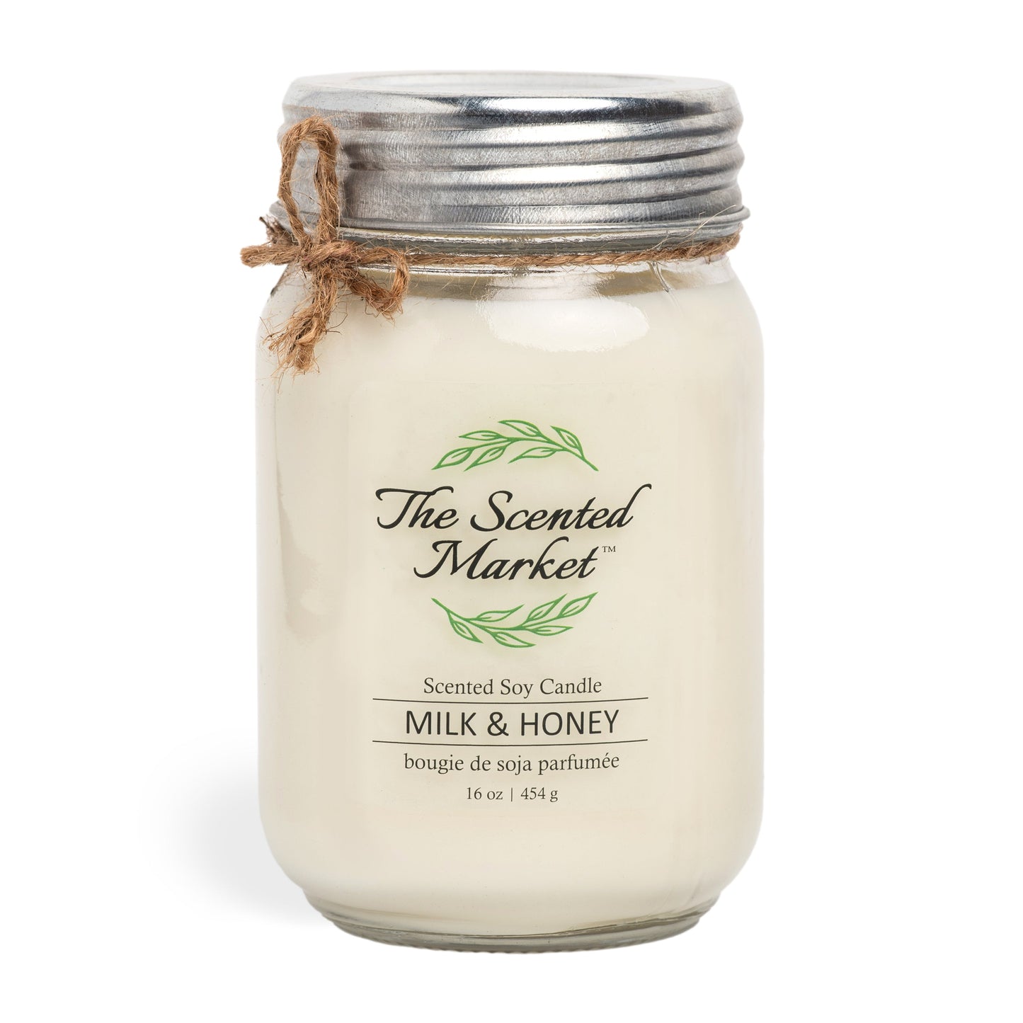 MILK & HONEY Soy Wax Candle 16 oz - The Scented Market 