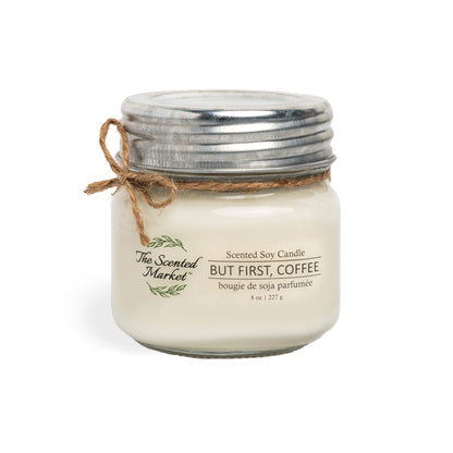 BUT FIRST, COFFEE Soy Wax Candle 8 oz - The Scented Market 