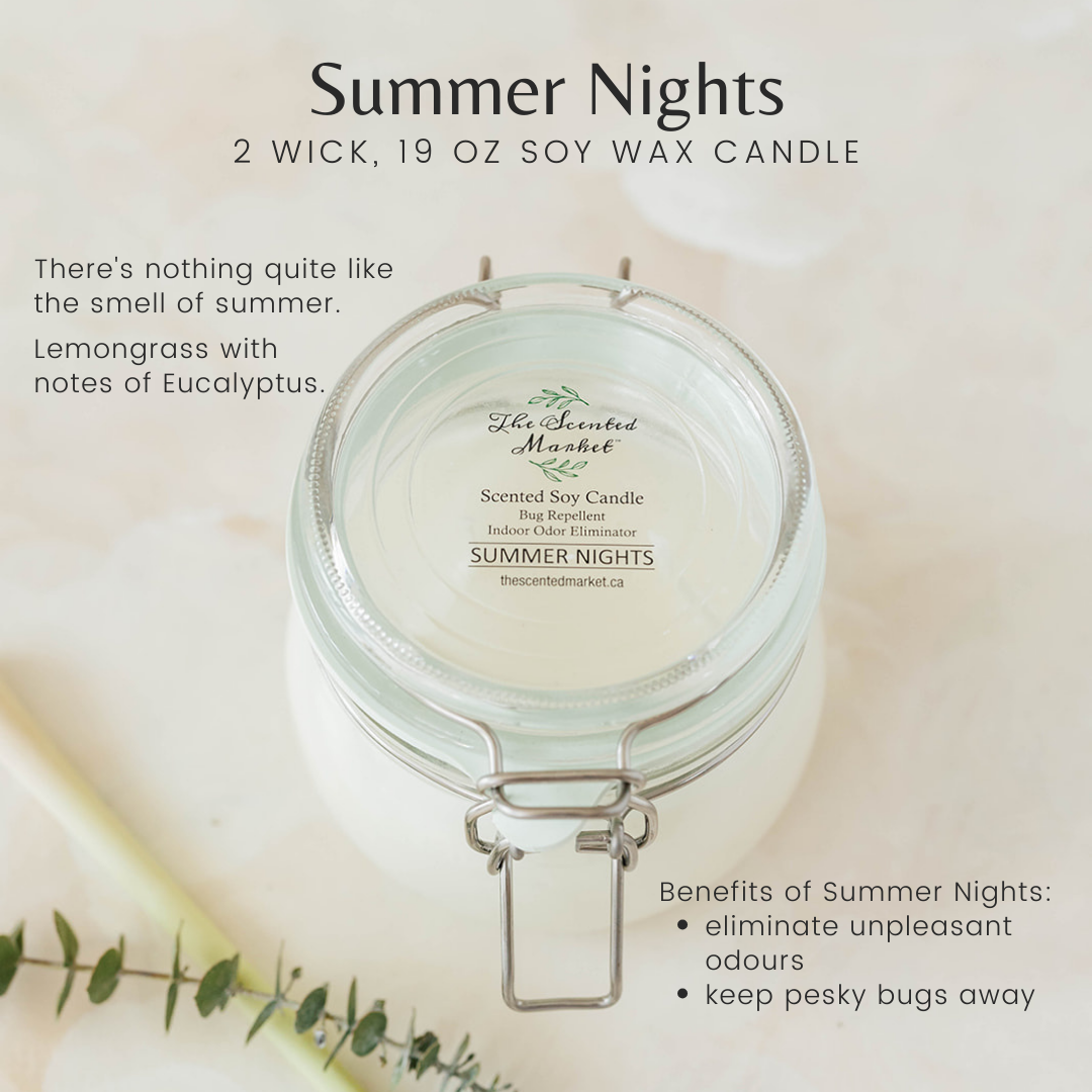 SUMMER NIGHTS 2 wick Soy Candle - The Scented Market 