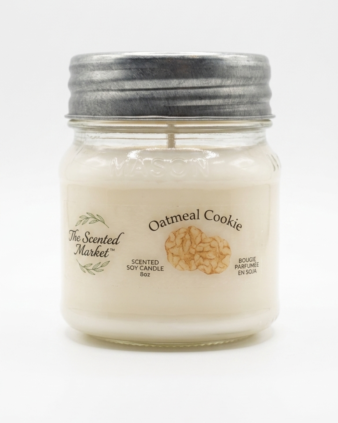 Oatmeal Cookie Scented Soy Candle | Warm Bakery Candle | 8 oz, 50 Hour Burn