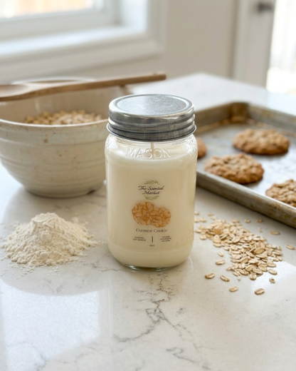 Oatmeal Cookie Scented Soy Candle | Warm Bakery Candle | 16 oz, 100 Hour Burn