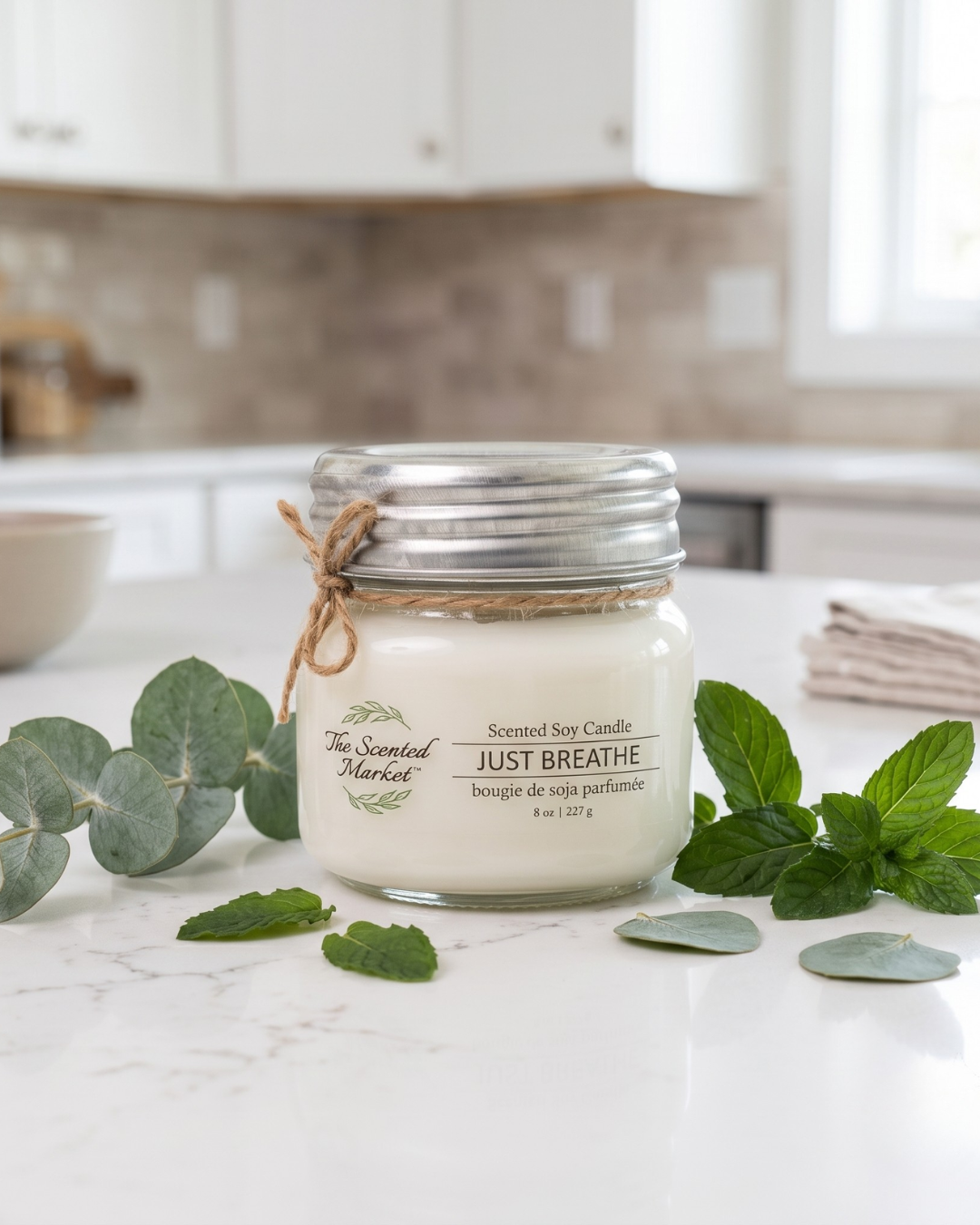 JUST BREATHE  Soy Wax Candle 8 oz