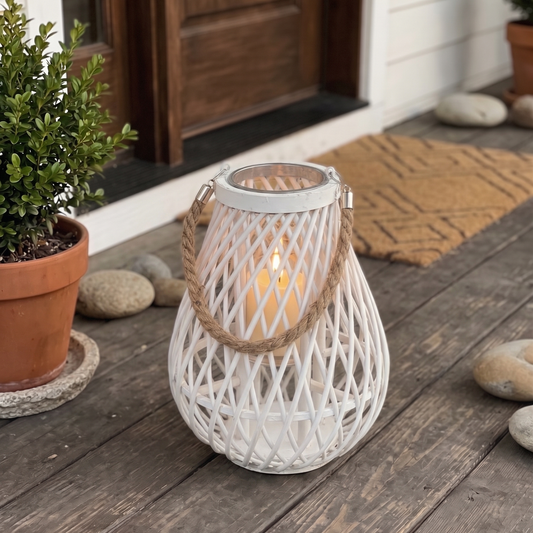 SUMMER NIGHTS Wooden Lantern Candle - Single