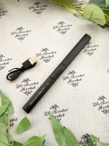 LIGHTER - USB Rechargeable Black - The Scented Market 